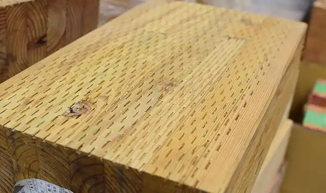 保存処理による木材の寸法への影響