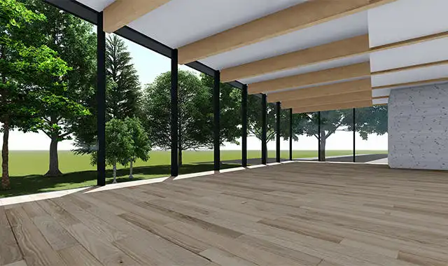 【AFRW】木と高機能繊維の複合素材の実用化に向け、第一号物件完成間近!